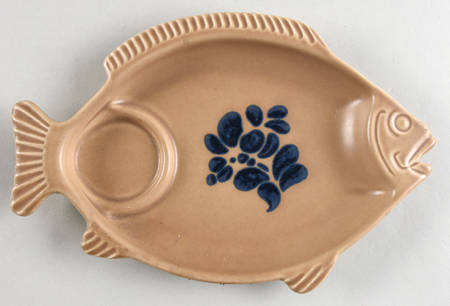 Folk Art Seafood-Cocktail Server Plate