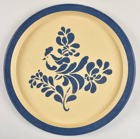 Folk Art Metal Serving Tray