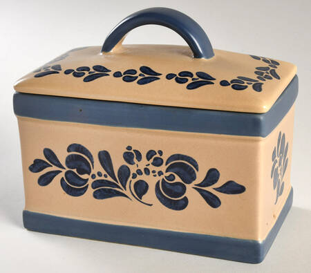 Folk Art Kitchen Keeper & Lid