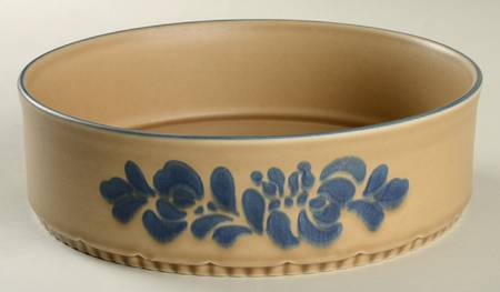 Folk Art 1.5 Quart Round Covered Baker No Lid
