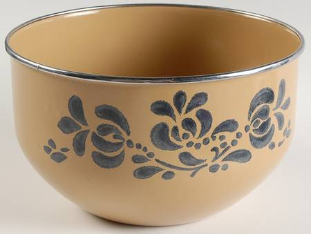 Folk Art 7 3/4" Metal Bowl