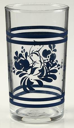 Folk Art Glassware Juice/Cooler