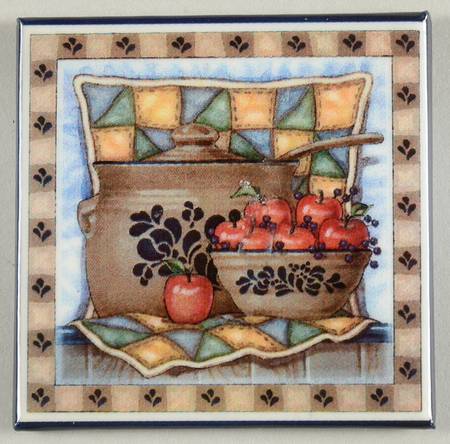 Folk Art Square Magnet
