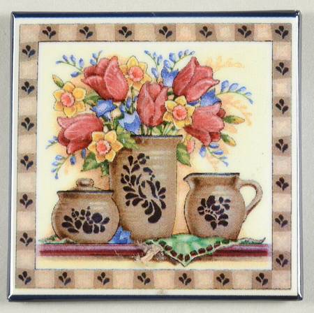 Folk Art Square Magnet