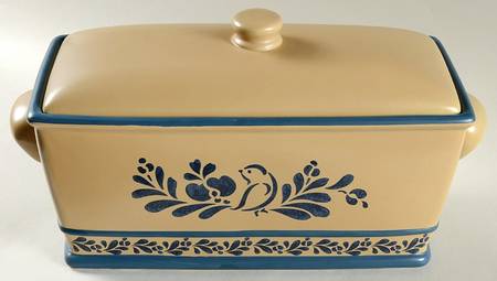 Folk Art Bread Box & Lid