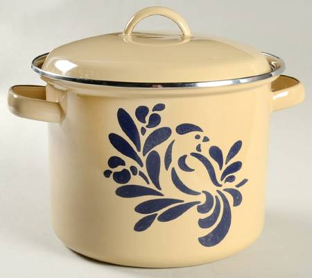 Folk Art 3.5 Qt Metal Stockpot