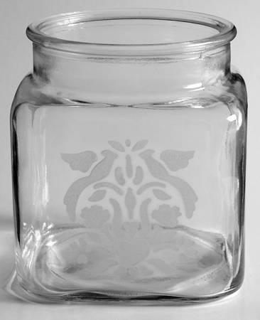 Folk Art 5" Glassware Storage Jar No Lid