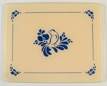 Folk Art Rectangular Glassware Cutting Board