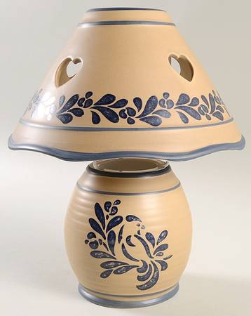 Folk Art Votive Lamp & Shade