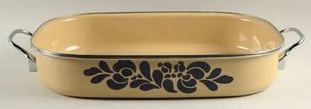 Folk Art 16" Metal Rectangular Roaster