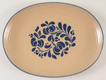 Folk Art 13" Oval Serving Platter