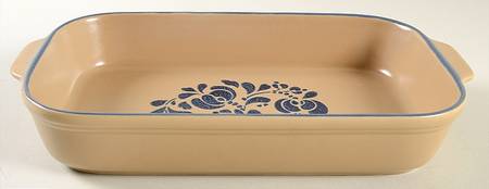 Folk Art 13'' Rectangular Baker