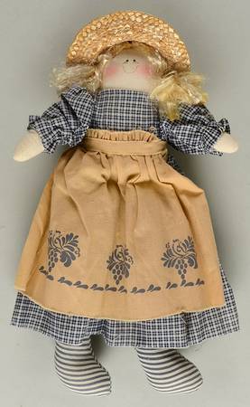 Folk Art Raffia Doll