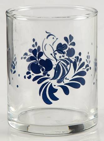 Folk Art Glassware Votive Candleholder by Pfaltzgraff