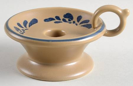 Folk Art Handled Candleholder