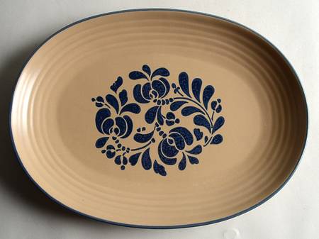 Folk Art 14" Oval Serving Platter