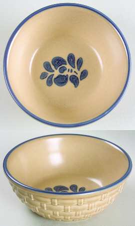 Folk Art 5" Wicker Bowl