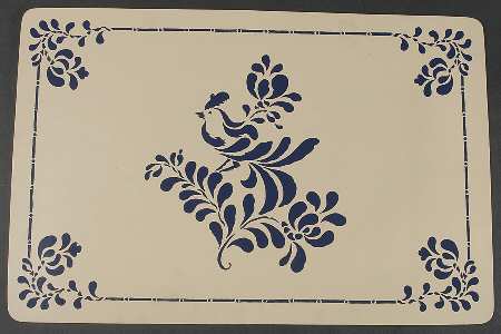 Folk Art Placemat-Vinyl