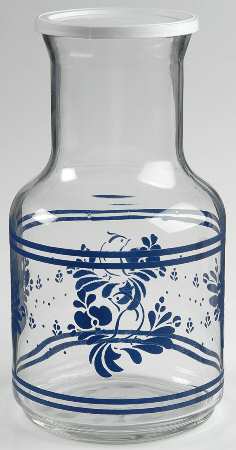 Folk Art Glassware Decanter
