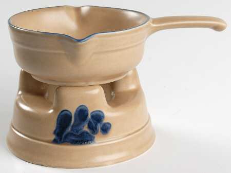 Folk Art Butter Sauce & Stand