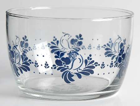 Folk Art Glassware All Purpose Bowl