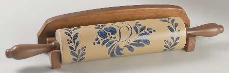 Folk Art Rolling Pin W/Wood Wall Hanger