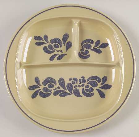 Folk Art Melamine Adult Divided Plate