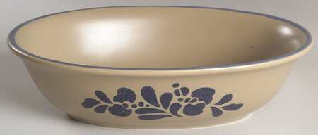 Folk Art 8" Oval Vegetable Bowl