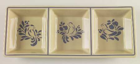 Folk Art Melamine 3 Section Rectangular Tray by Pfaltzgraff