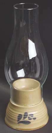 Folk Art Hurricane Lamp & Globe