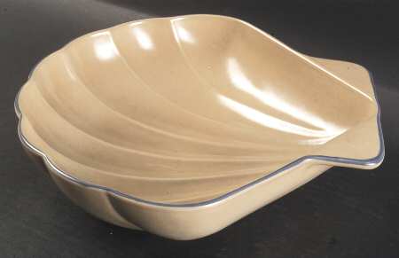 Folk Art Large Shell Shaped Dish by Pfaltzgraff