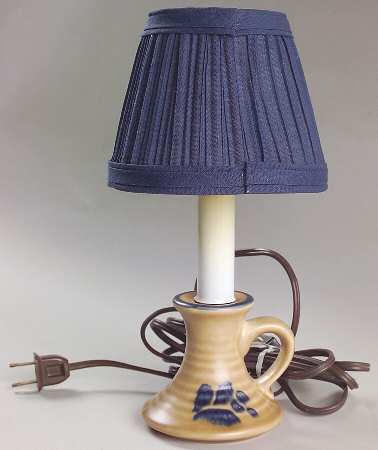 Folk Art Candle Lamp & Shade