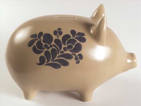 Folk Art Piggy Bank