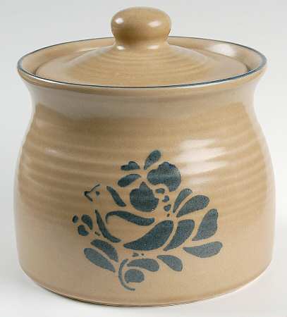 Folk Art Small Canister & Lid