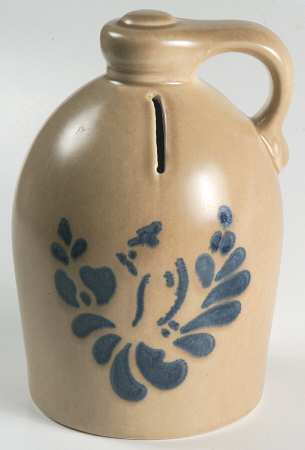 Folk Art Jug Bank by Pfaltzgraff