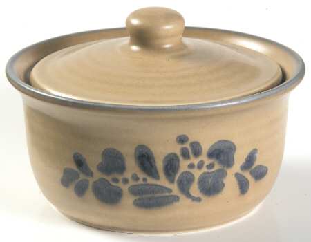 Folk Art Butter Tub & Lid