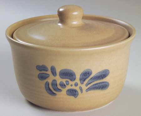Folk Art Butter Tub & Lid