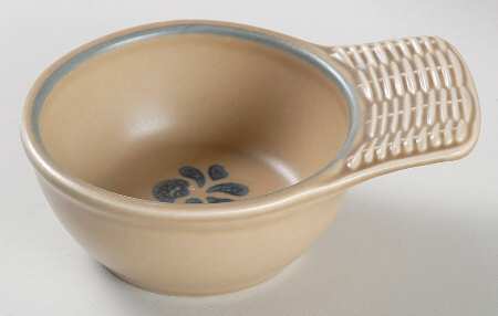 Folk Art Handled Condiment Server