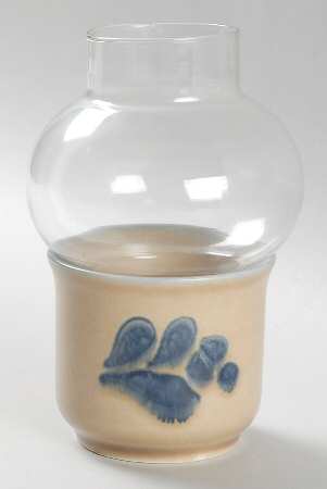 Folk Art Mini Lite Votive with Glass Globe