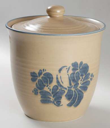 Folk Art Extra Large Canister & Lid
