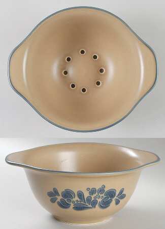Folk Art Ceramic Colander by Pfaltzgraff