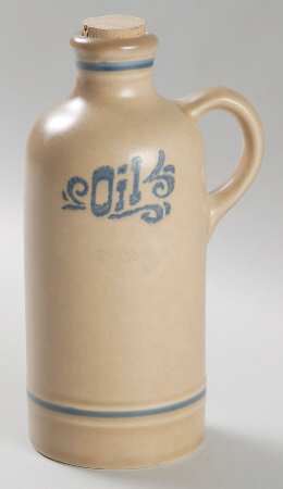 Folk Art Oil with Cork Stopper by Pfaltzgraff