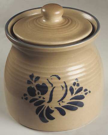 Folk Art Medium Canister & Lid
