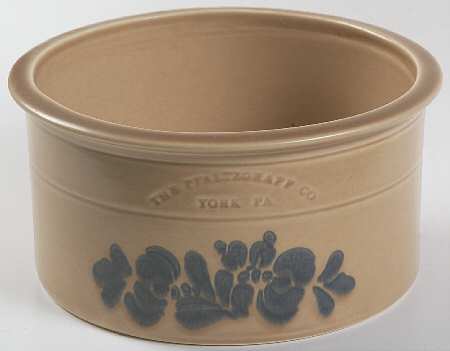 Folk Art Small Open Crock