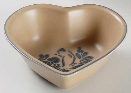 Folk Art 8" Heart Shaped Bowl by Pfaltzgraff