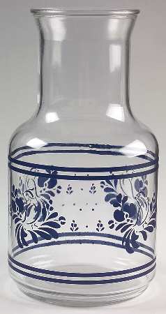 Folk Art Glassware Decanter No Lid by Pfaltzgraff