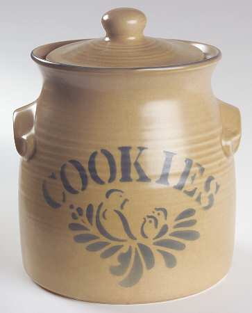 Folk Art Cookie Jar & Lid by Pfaltzgraff
