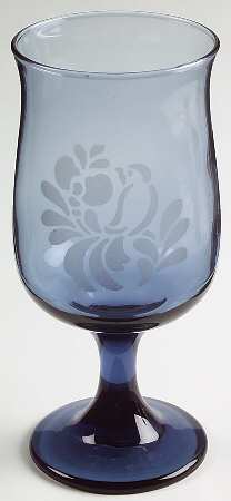 Folk Art 12 Oz Glassware Goblet by Pfaltzgraff