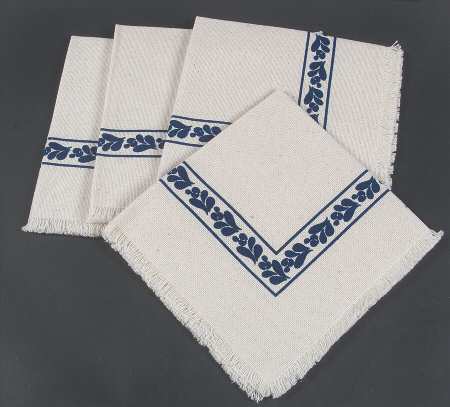Folk Art Cloth Napkin - Set of 4