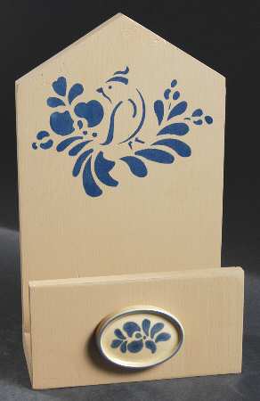 Folk Art Wood Letter Rack